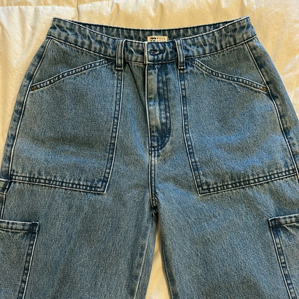 Billabong Denim High Rise Cargo Pant